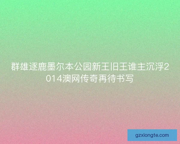 群雄逐鹿墨尔本公园新王旧王谁主沉浮2014澳网传奇再待书写